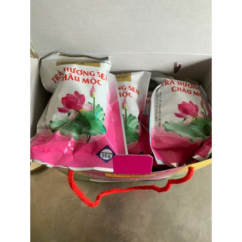Trà hương sen Châu Mộc ( TRÀ HƯƠNG SEN CHÂU MỘC 1 HỘP 500gr/ 20gói x25gr/gói
