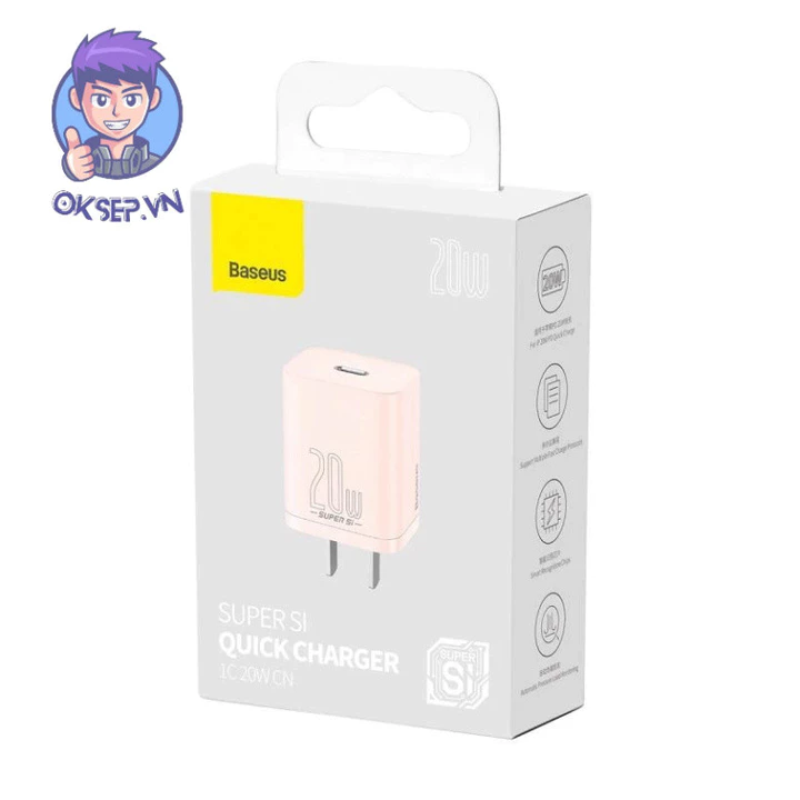 Củ Sạc Nhanh - Củ Sạc Baseus CCSP000104 Chui Sạc Type-C 20W - Cốc Sạc Nhanh Baseus 20W Chui Type-C - Sạc Nhanh – 6