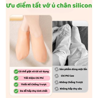 TẤT Ủ CHÂN SILICON DƯỠNG ẨM GÓT CHÂN COMBO 2 ĐÔI | VỚ GEL DƯỠNG GÓT CHÂN GIỮ KEM DƯỠNG FREE SIZE