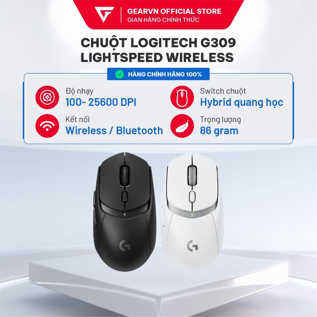 Chuột Logitech G309 Lightspeed Wireless Bluetooth Đen/ Trắng | Shopee ...