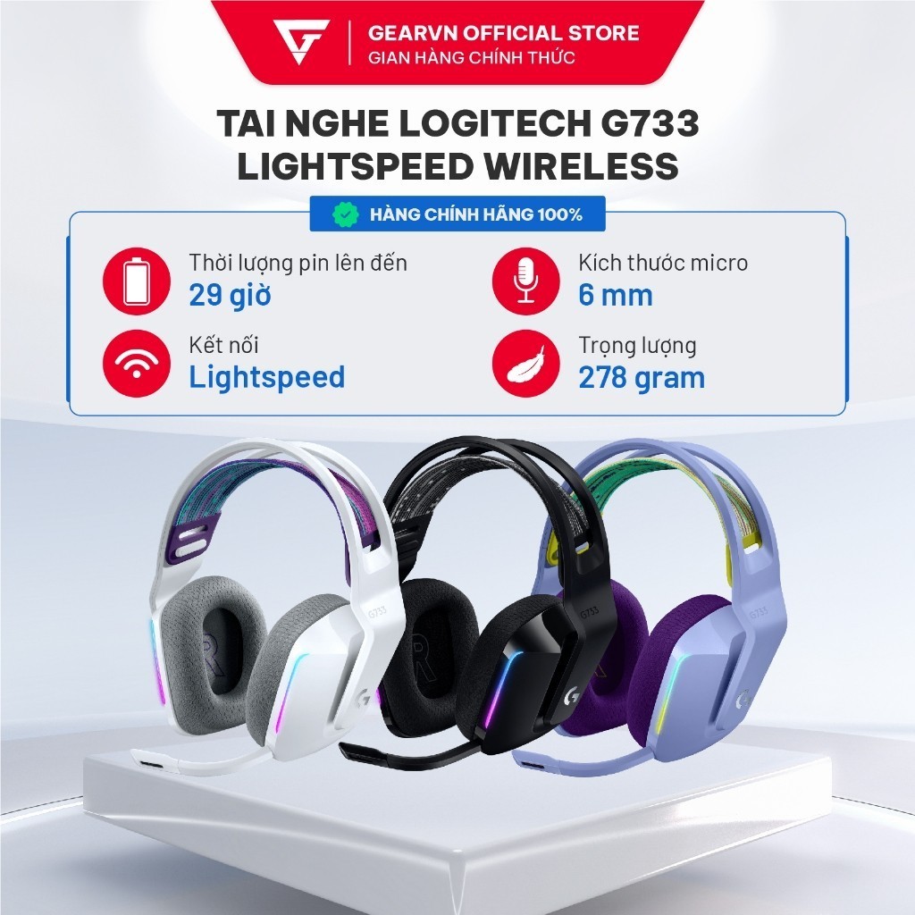 Tai nghe Logitech G733 LIGHTSPEED Wireless