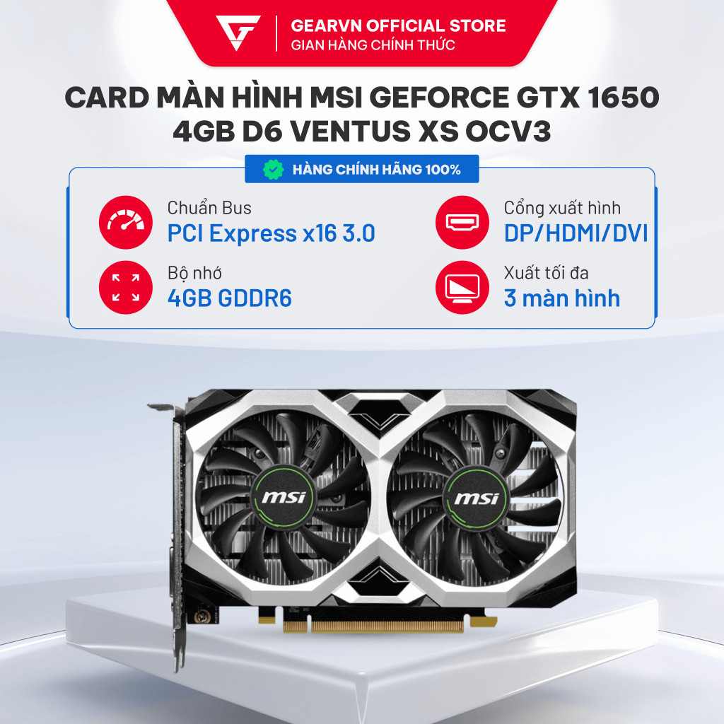 Card màn hình MSI GeForce GTX 1650 VENTUS XS