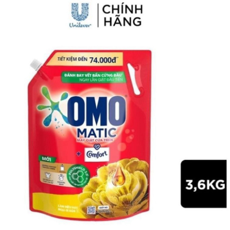 Nước Giặt OMO Matic Túi 3.6Kg/3.9Kg Chính Hãng - Giặt Máy Hiệu Quả