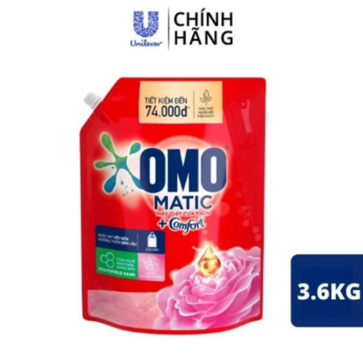 Nước Giặt OMO Matic Túi 3.6Kg/3.9Kg Chính Hãng - Giặt Máy Hiệu Quả