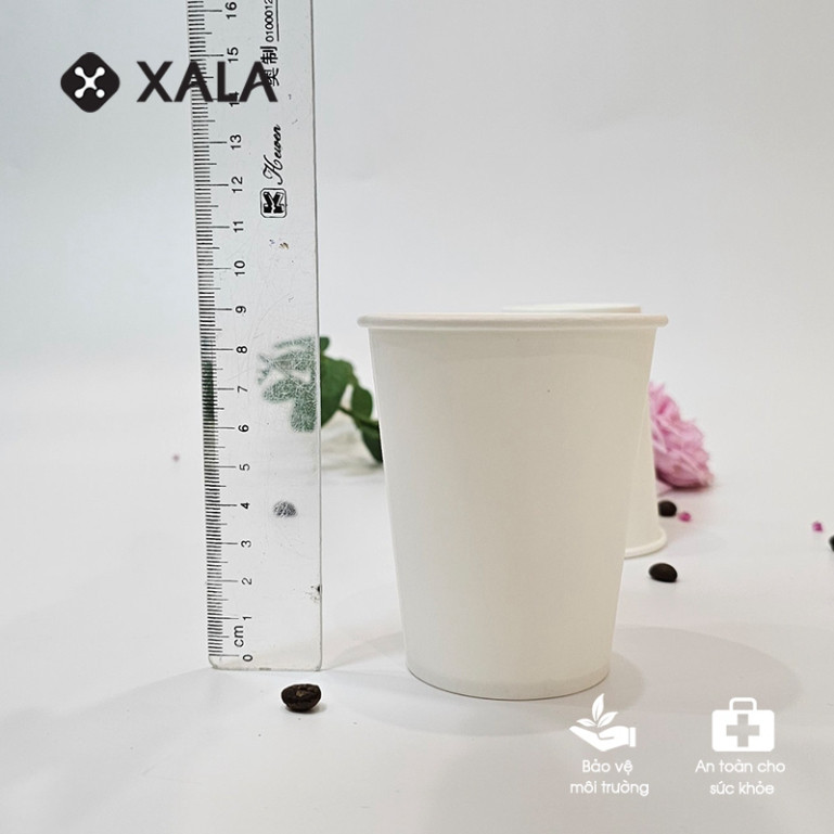 500 cốc giấy dùng 1 lần màu trắng 9oz - 270ml, Ly giấy uống nước dùng cho bữa tiệc liên hoan
