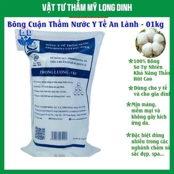 Bông Cân Y Tế An Lành Cuộn 1kg - Bông Y Tế Thấm Nước