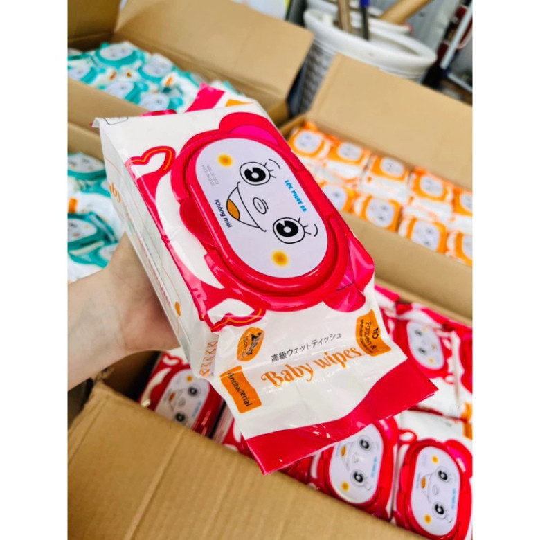 Khăn Ướt Không Mùi Baby Wipes Lộc Phát 600gr Không Cồn, Khăn Mềm Mịn Không Làm Khô Da Tính Năng Giữ Ẩm