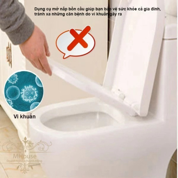 Combo 2 Miếng Dán Nâng Nhấc Mở Lật Nắp Bồn Cầu Họa Tiết Hoạt Hình - Dụng Cụ Tay Cầm Vệ Sinh Sạch Sẽ