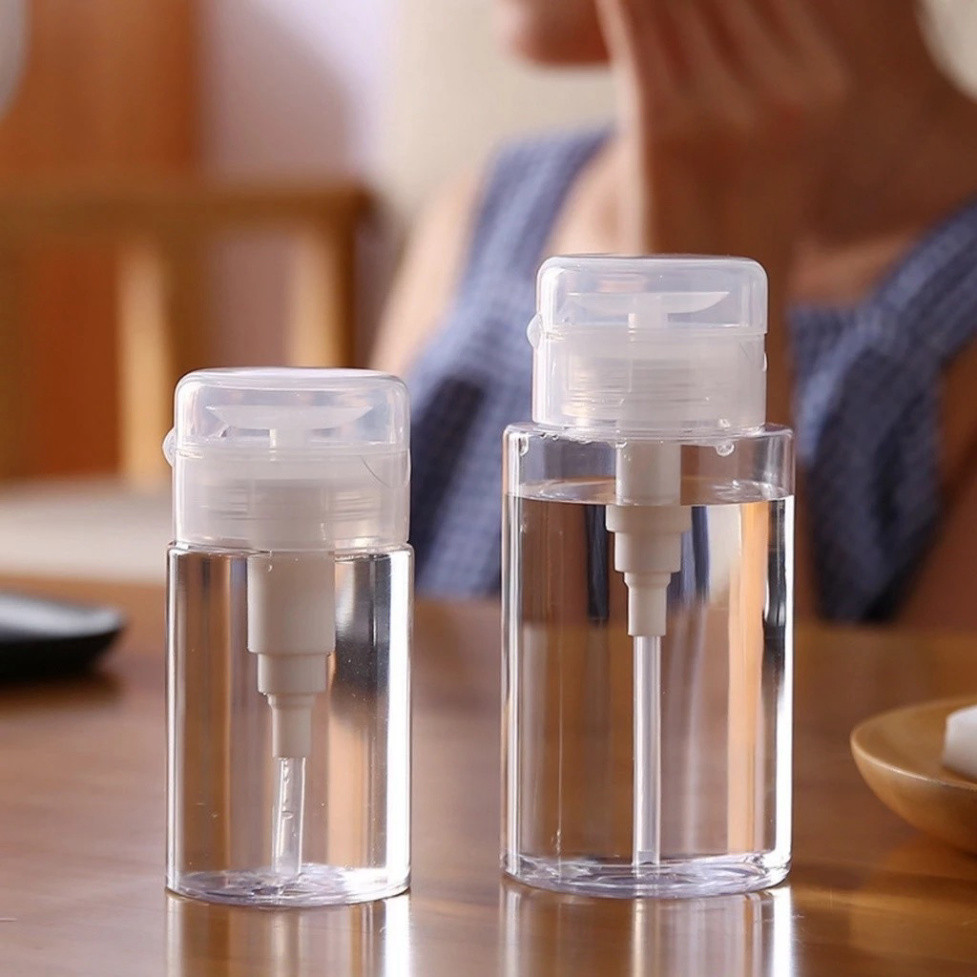 Lọ Chiết Nước Tẩy Trang Có Nút Nhấn 200ml - Chai Chiết Mỹ Phẩm Tiện Lợi Dễ Sử Dụng