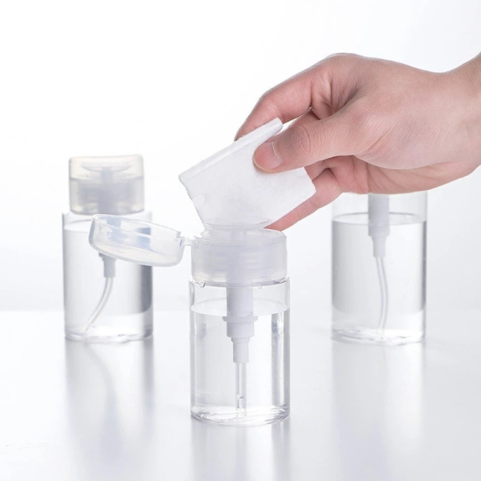 Lọ Chiết Nước Tẩy Trang Có Nút Nhấn 200ml - Chai Chiết Mỹ Phẩm Tiện Lợi Dễ Sử Dụng