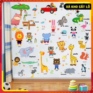 👉 Giảm giá Combo 2 decal dán tường động vật nông trại cho bé, trang trí phòng trẻ thơ thêm sinh động.