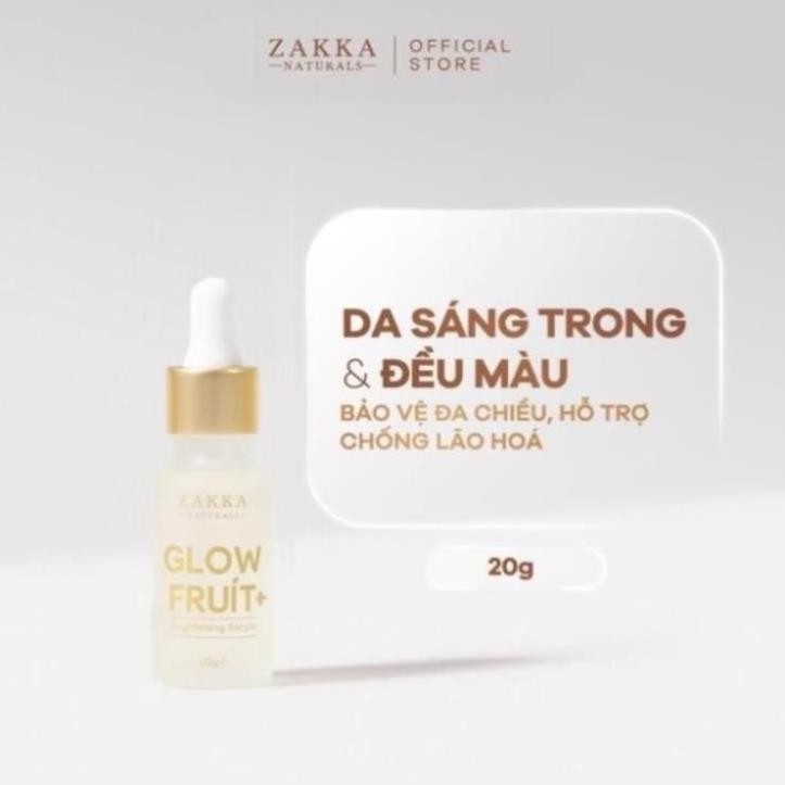 Serum Vitamin C Zakka Naturals Glow Fruit Brightening Trắng Da, Mờ Thâm