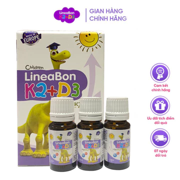 Chính Hãng -LineaBon vitamin D3 K2 dạng giọt 10ml/hộp - Vitamin tăng chiều cao cho bé