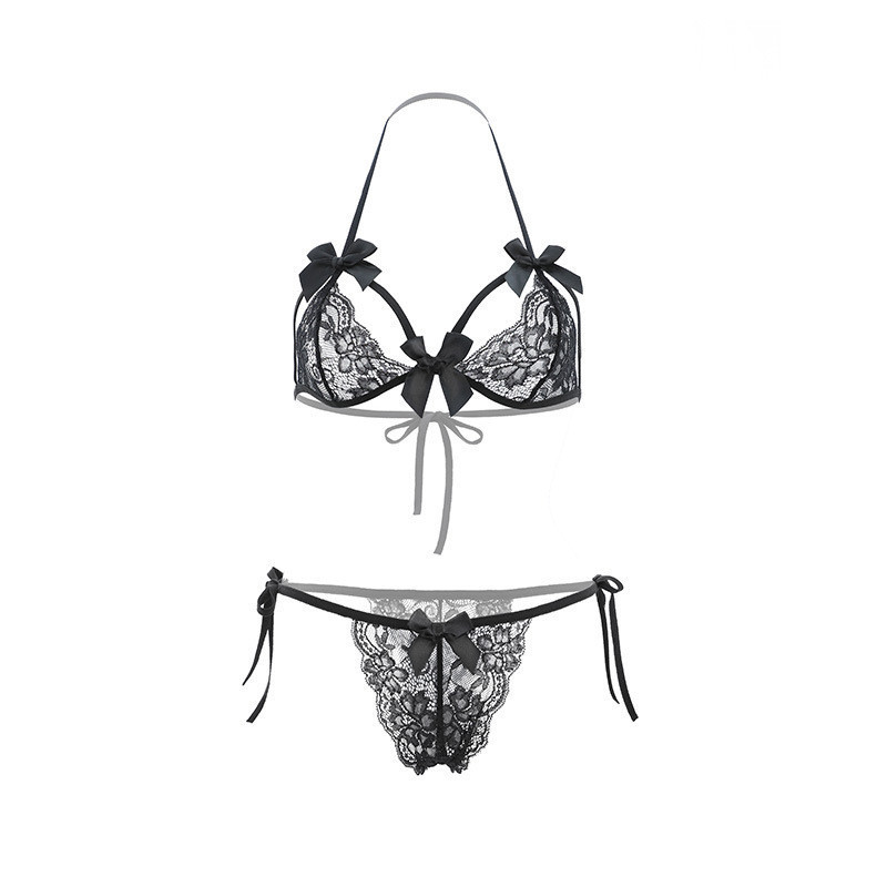 Bộ Ngủ 2 Mảnh Đính Nơ Quai Buộc, Đồ Ngủ 2 Mảnh Đính Nơ Sexy Quyến Rũ Gợi Cảm - DL07 | BigBuy360 - bigbuy360.vn