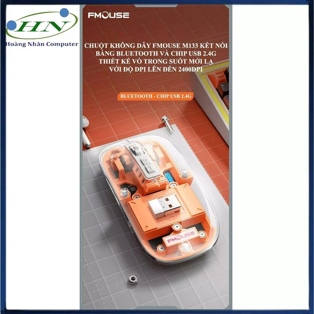 Chuột FMOUSE M133 không dây kết nối Bluetooth và USB 2.4G | Shopee Việt Nam