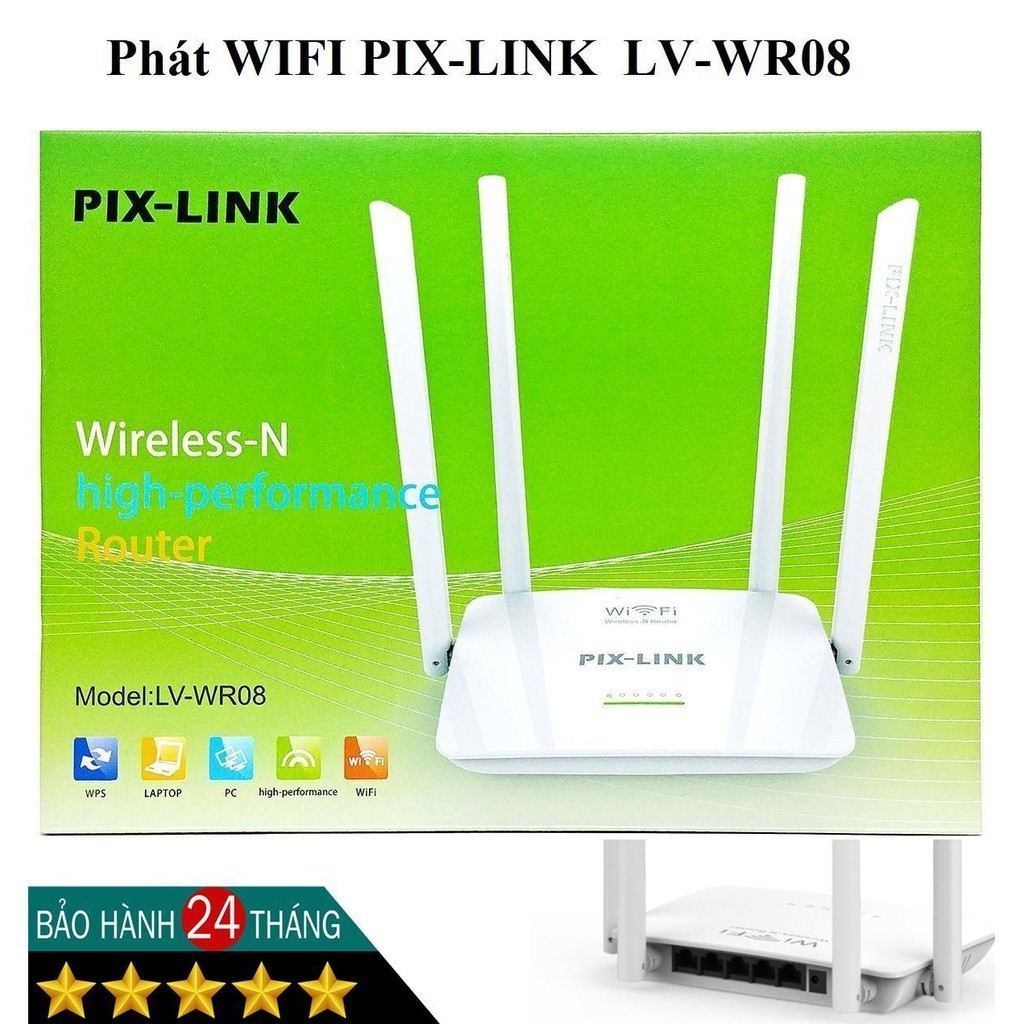 Bộ Phát WIFI PIX-LINK LV-WR08 – Router 4 Ăng Ten Chuẩn N Không Dây Tốc ...