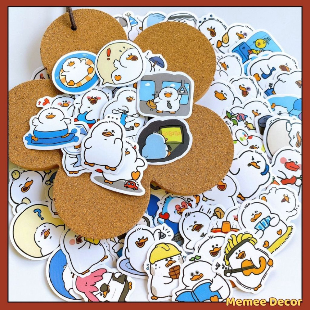 bộ 100 sticker vịt béo mũm mĩm đáng yêu hình dán siêu cute dùng trang ...