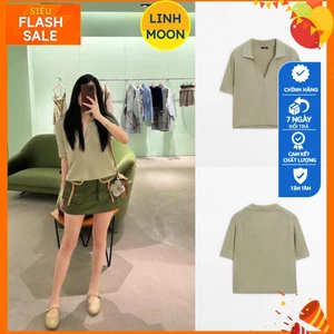 ÁO LEN POLO CỔ V MÀU XANH MASSIMO DUTTIIII XUẤT DƯ HOT 2025 kèm ảnh thật