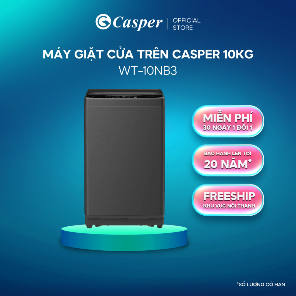 Máy giặt Casper cửa trên 10KG WT-10NB3