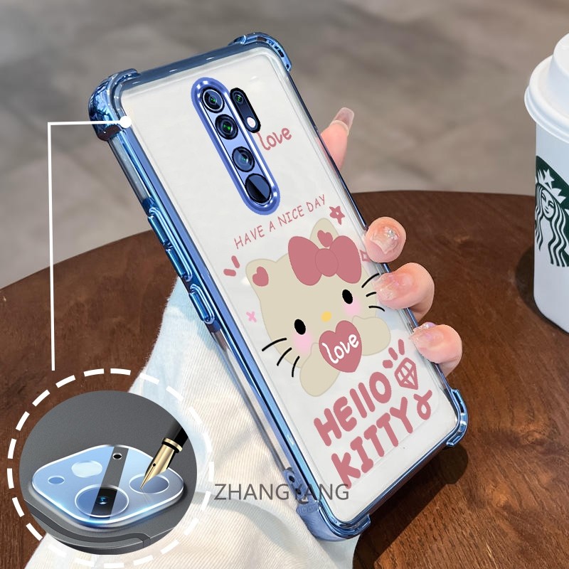 Ốp Lưng Cho OPPO A5 2020 A9 2020 Mạ Điện Silicon Hoạt Hình Dễ Thương Ốp Lưng Điện Thoại TPU Mềm Bốn Góc Túi Khí Chống Rơi