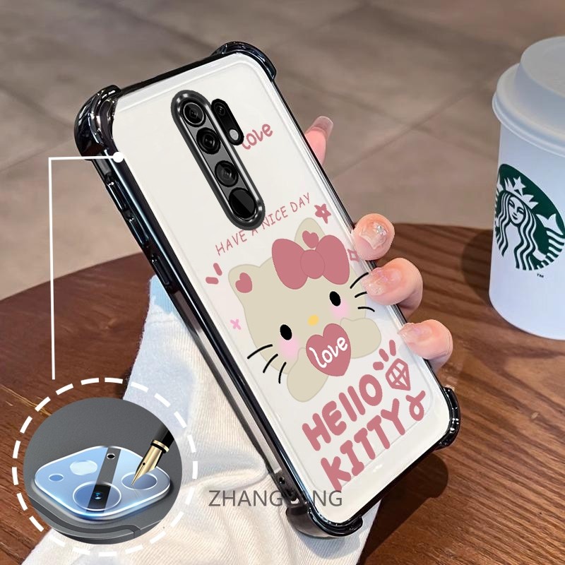 Ốp Lưng Cho OPPO A5 2020 A9 2020 Mạ Điện Silicon Hoạt Hình Dễ Thương Ốp Lưng Điện Thoại TPU Mềm Bốn Góc Túi Khí Chống Rơi