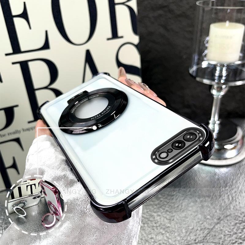 Ốp Lưng Cho iPhone 7 Plus iPhone 8 Plus Bốn Góc Túi Khí Chống Rơi Vỏ Điện Thoại Mạ Điện Thiết Kế Giá Đỡ Silicon TPU Điện Thoại Mềm
