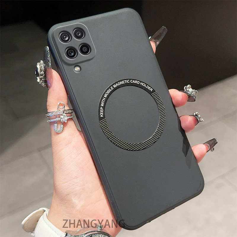 Ốp lưng samsung a12 m12 a22 4g a22 5g m22 Vỏ mềm TPU silicon có chức năng chống rơi và hút từ tính nhiều màu cho ốp điện thoại