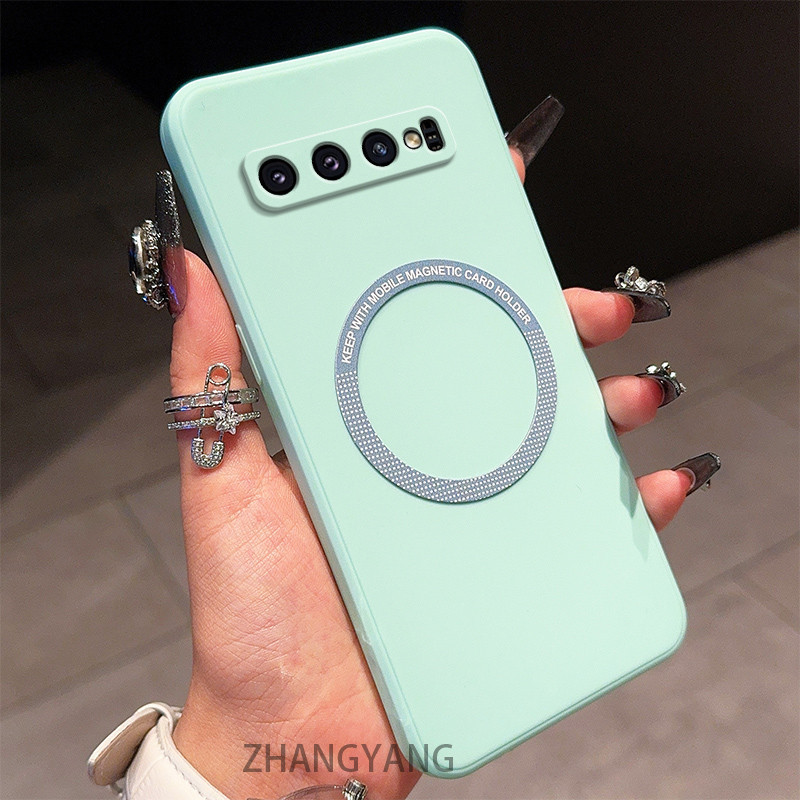 Ốp lưng samsung s10 s10 plus s10e Vỏ mềm TPU silicon có chức năng chống rơi và hút từ tính nhiều màu cho ốp điện thoại
