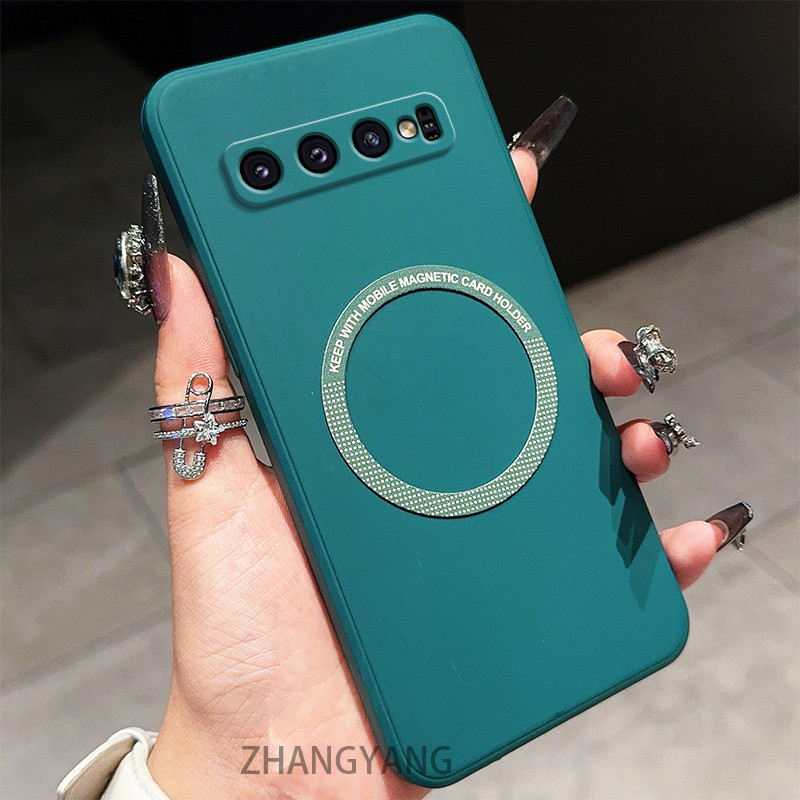 Ốp lưng samsung s10 s10 plus s10e Vỏ mềm TPU silicon có chức năng chống rơi và hút từ tính nhiều màu cho ốp điện thoại