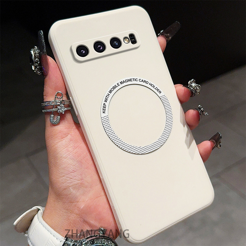Ốp lưng samsung s10 s10 plus s10e Vỏ mềm TPU silicon có chức năng chống rơi và hút từ tính nhiều màu cho ốp điện thoại