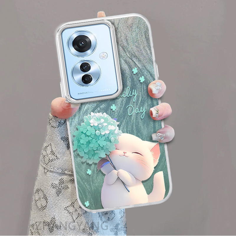 Ốp Lưng Cho OPPO Reno 11F 5G Ốp Điện Thoại Hoạt Hình Dễ Thương Với Thiết Kế Nhấp Nháy Màu gradient Để Chống Rơi