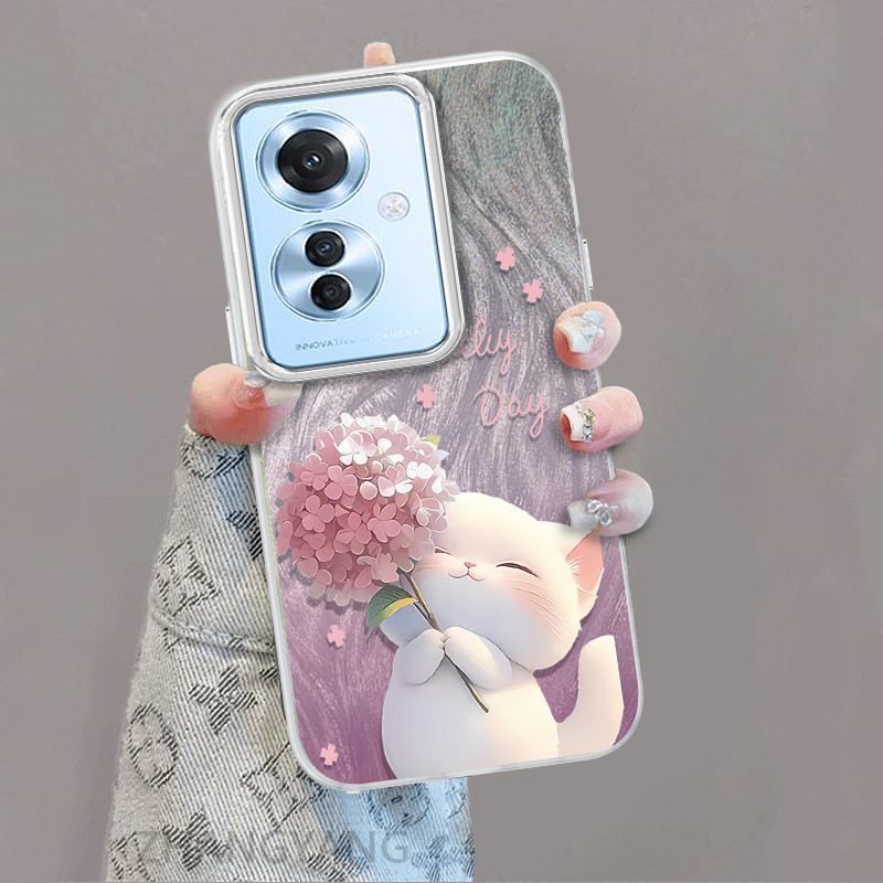 Ốp Lưng Cho OPPO Reno 11F 5G Ốp Điện Thoại Hoạt Hình Dễ Thương Với Thiết Kế Nhấp Nháy Màu gradient Để Chống Rơi