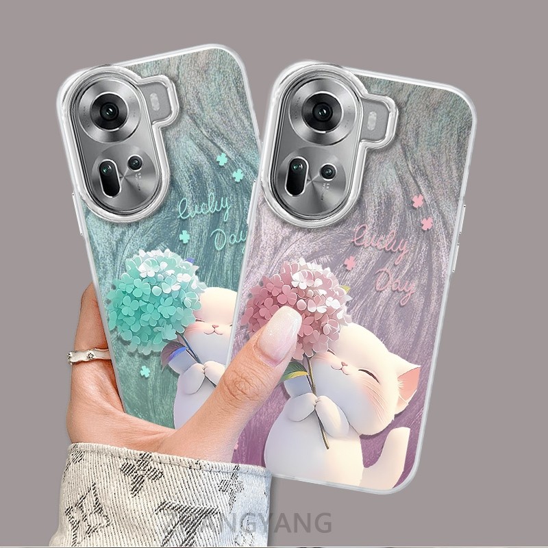Ốp Lưng Cho OPPO Reno 11 5G Reno 11 Pro 5G Ốp Điện Thoại Hoạt Hình Dễ Thương Với Thiết Kế Nhấp Nháy Màu gradient Để Chống Rơi