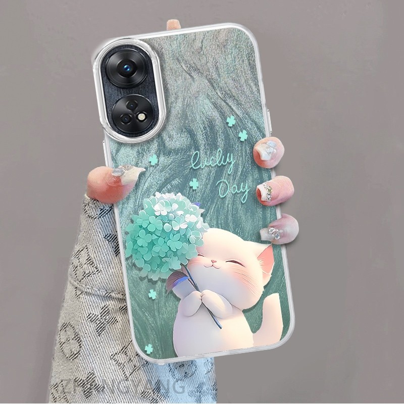 Ốp Lưng Cho OPPO reno 8T 4G reno 8T 5G Vỏ Điện Thoại Hoạt Hình Dễ Thương Với Thiết Kế Nhấp Nháy Màu gradient Để Chống Rơi