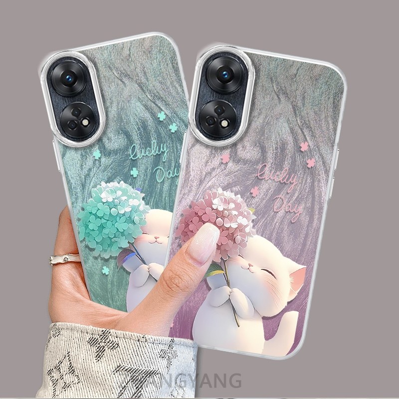 Ốp Lưng Cho OPPO reno 8T 4G reno 8T 5G Vỏ Điện Thoại Hoạt Hình Dễ Thương Với Thiết Kế Nhấp Nháy Màu gradient Để Chống Rơi