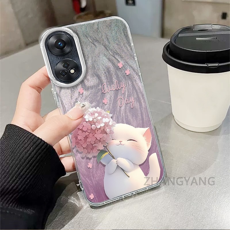 Ốp Lưng Cho OPPO reno 8T 4G reno 8T 5G Vỏ Điện Thoại Hoạt Hình Dễ Thương Với Thiết Kế Nhấp Nháy Màu gradient Để Chống Rơi