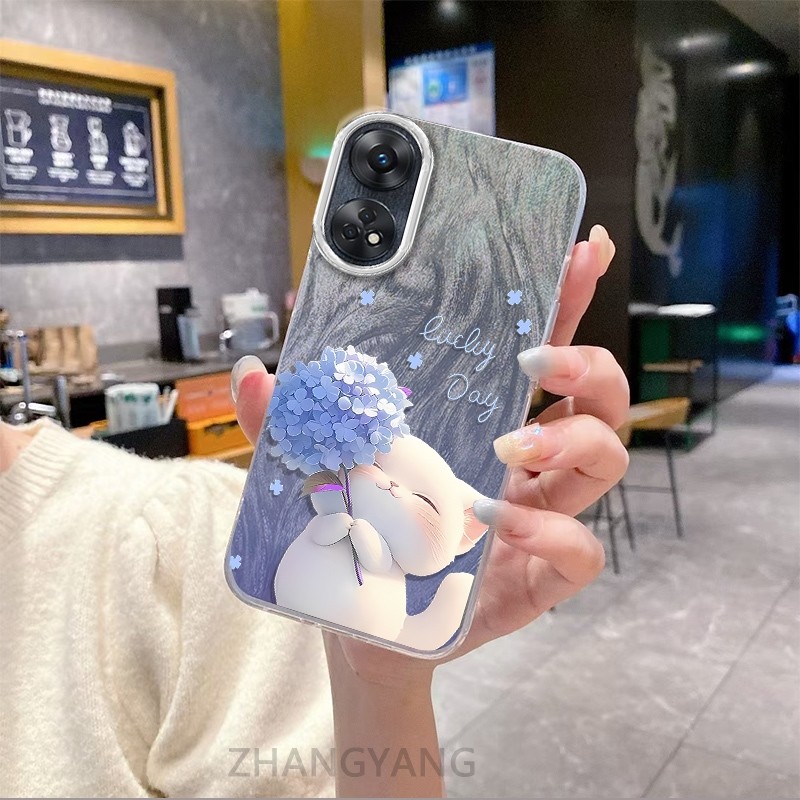 Ốp Lưng Cho OPPO reno 8T 4G reno 8T 5G Vỏ Điện Thoại Hoạt Hình Dễ Thương Với Thiết Kế Nhấp Nháy Màu gradient Để Chống Rơi