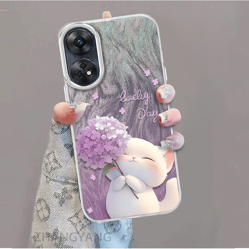 Ốp Lưng Cho OPPO reno 8T 4G reno 8T 5G Vỏ Điện Thoại Hoạt Hình Dễ Thương Với Thiết Kế Nhấp Nháy Màu gradient Để Chống Rơi