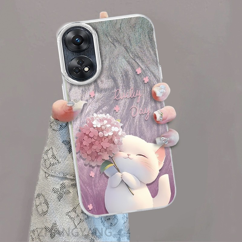 Ốp Lưng Cho OPPO reno 8T 4G reno 8T 5G Vỏ Điện Thoại Hoạt Hình Dễ Thương Với Thiết Kế Nhấp Nháy Màu gradient Để Chống Rơi