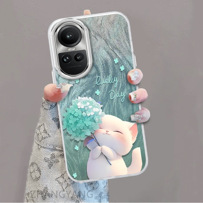 Ốp Lưng Cho OPPO Reno 10 5G Reno 10 Pro 5G Ốp Điện Thoại Hoạt Hình Dễ Thương Với Thiết Kế Nhấp Nháy Màu gradient Để Chống Rơi