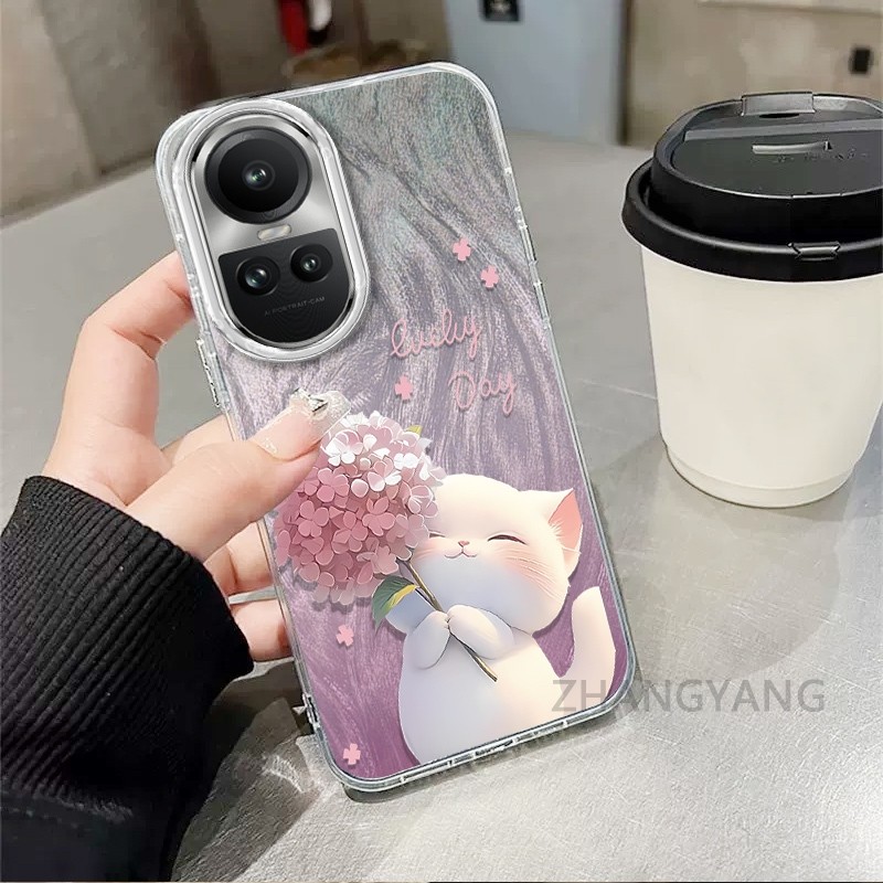 Ốp Lưng Cho OPPO Reno 10 5G Reno 10 Pro 5G Ốp Điện Thoại Hoạt Hình Dễ Thương Với Thiết Kế Nhấp Nháy Màu gradient Để Chống Rơi