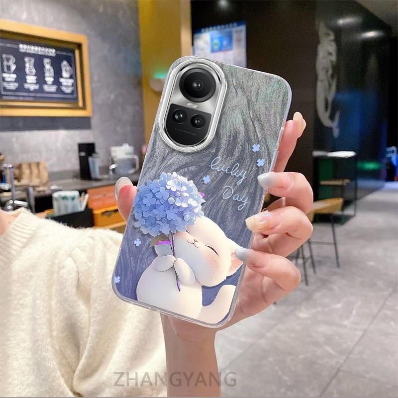 Ốp Lưng Cho OPPO Reno 10 5G Reno 10 Pro 5G Ốp Điện Thoại Hoạt Hình Dễ Thương Với Thiết Kế Nhấp Nháy Màu gradient Để Chống Rơi