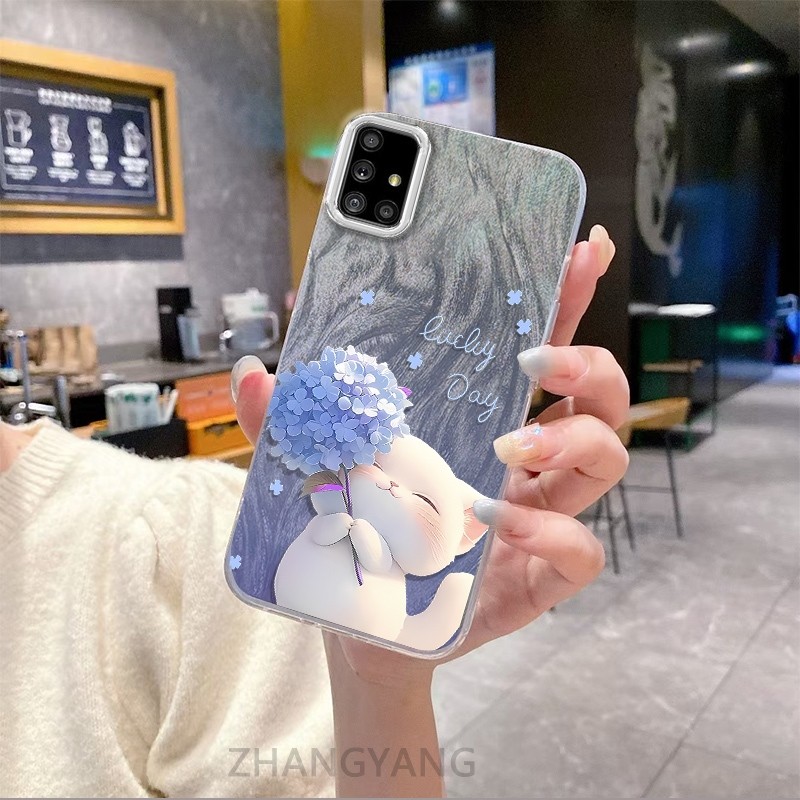Ốp Lưng Dành Cho Samsung A71 A51 Phim Hoạt Hình Dễ Thương Ốp Lưng Với Thiết Kế Nhấp Nháy Màu gradient Để Chống Rơi