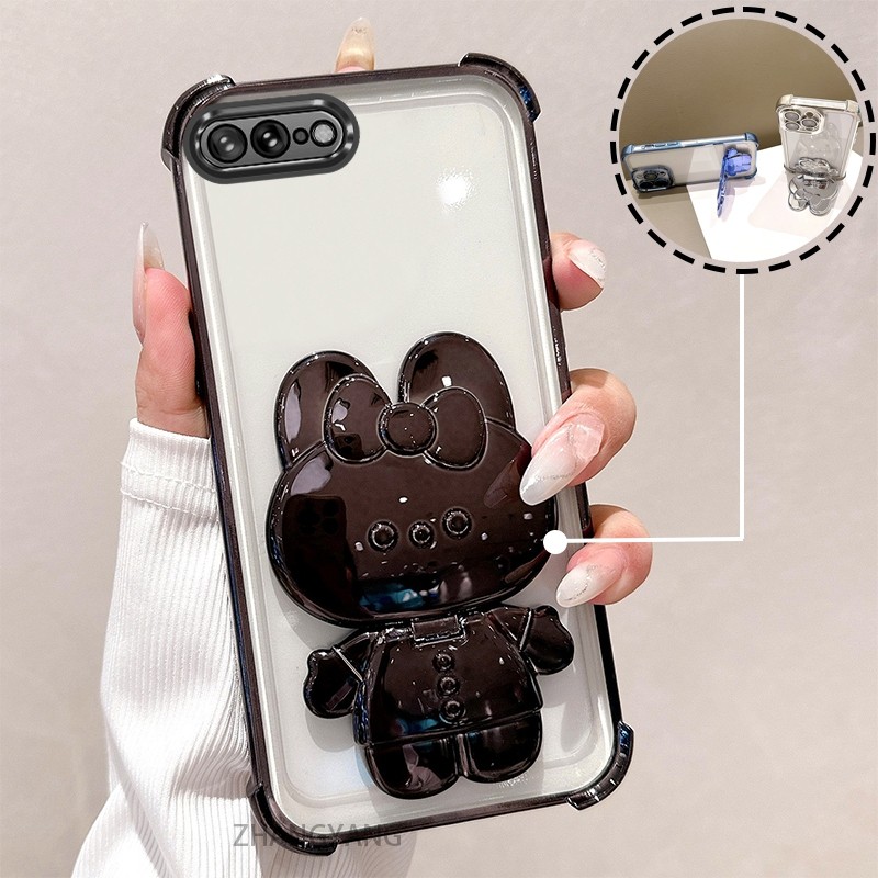 Ốp Lưng Cho iPhone 7 Plus iPhone 8 Plus Mạ Điện TPU Silicon Bốn Góc Chống Rơi Vỏ Điện Thoại Thẩm Mỹ Thiết Kế Mới Hoạt Hình Đứng Điện Thoại Vỏ Mềm