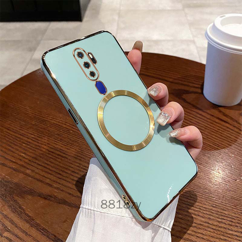 Ốp lưng OPPO A9 2020 A5 2020 Mạ cạnh thẳng ốp điện thoại tối giản bằng silicon mềm chống rơi ống kính có bảo hiểm đầy đủ