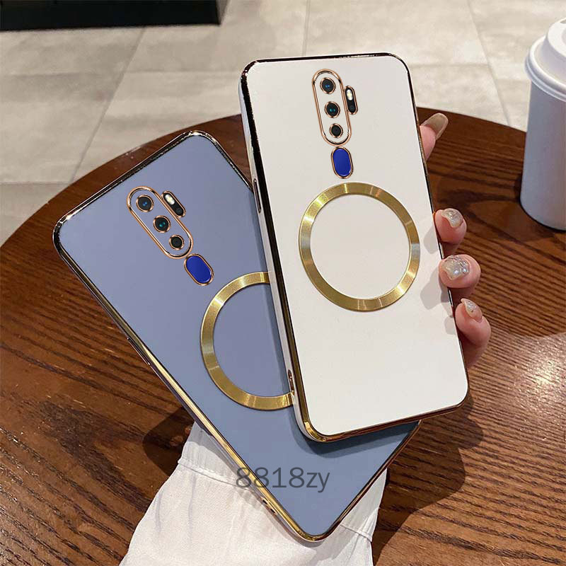Ốp lưng OPPO A9 2020 A5 2020 Mạ cạnh thẳng ốp điện thoại tối giản bằng silicon mềm chống rơi ống kính có bảo hiểm đầy đủ