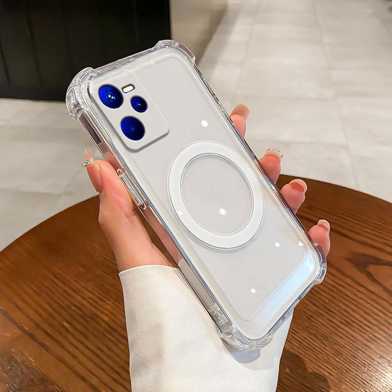 Ốp lưng cho realme c35 Chức năng hút từ tính bốn góc chống rơi điện thoại mềm chống thấm nước và chống sốc