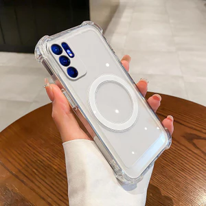 Ốp Lưng Cho oppo reno 6 5g reno 6z 5g reno 6 4g Bốn Góc Chống Rơi Từ Chức Năng Hút Điện Thoại Mềm Chống Thấm Nước Và Chống Sốc
