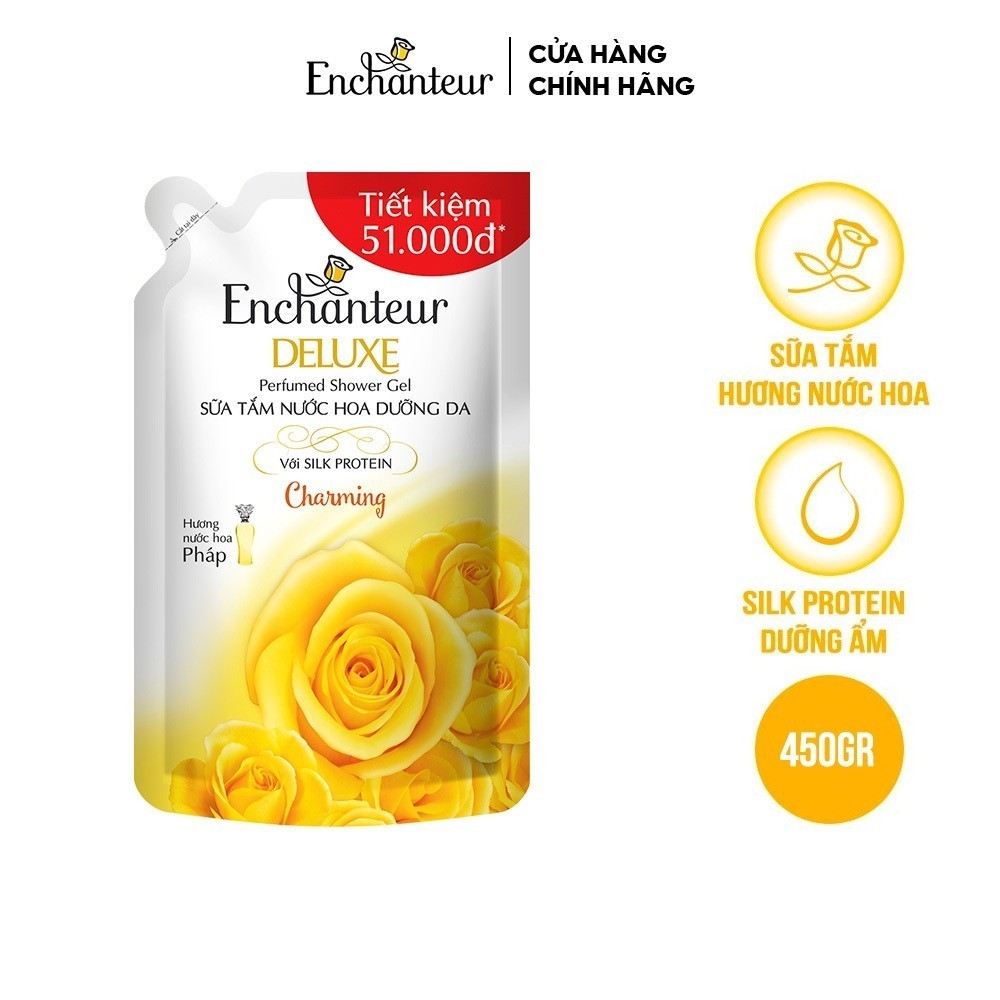 Ảnh Túi Sữa tắm hương nước hoa Enchanteur Charming/Sensation 450g / 640g 2