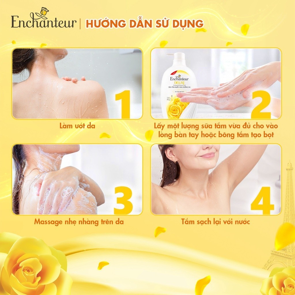 Ảnh Combo 2 Sữa tắm nước hoa dưỡng da Enchanteur Charming (450g x 2) 3